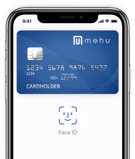 Phone with virtual card example